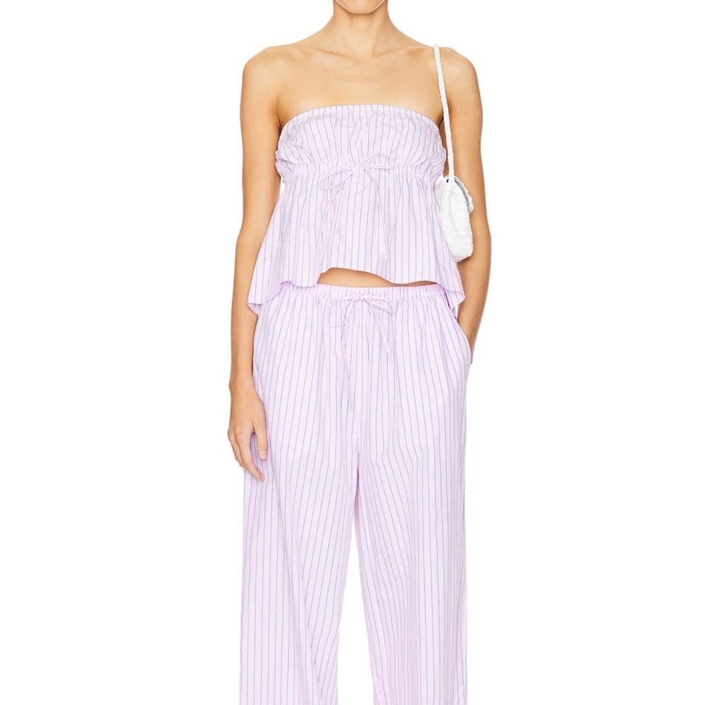Lovers + Friends Pink and Blue Striped Set